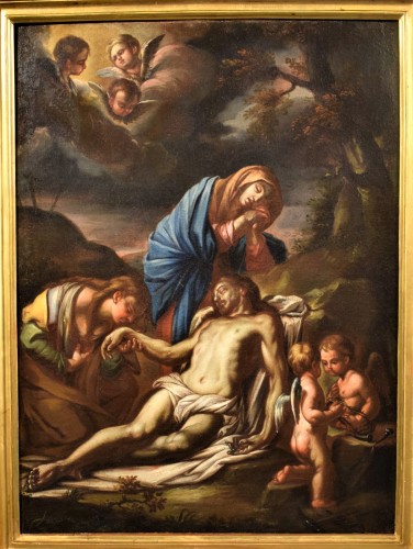 Lamentation over Christ , Italian school of the 17th century